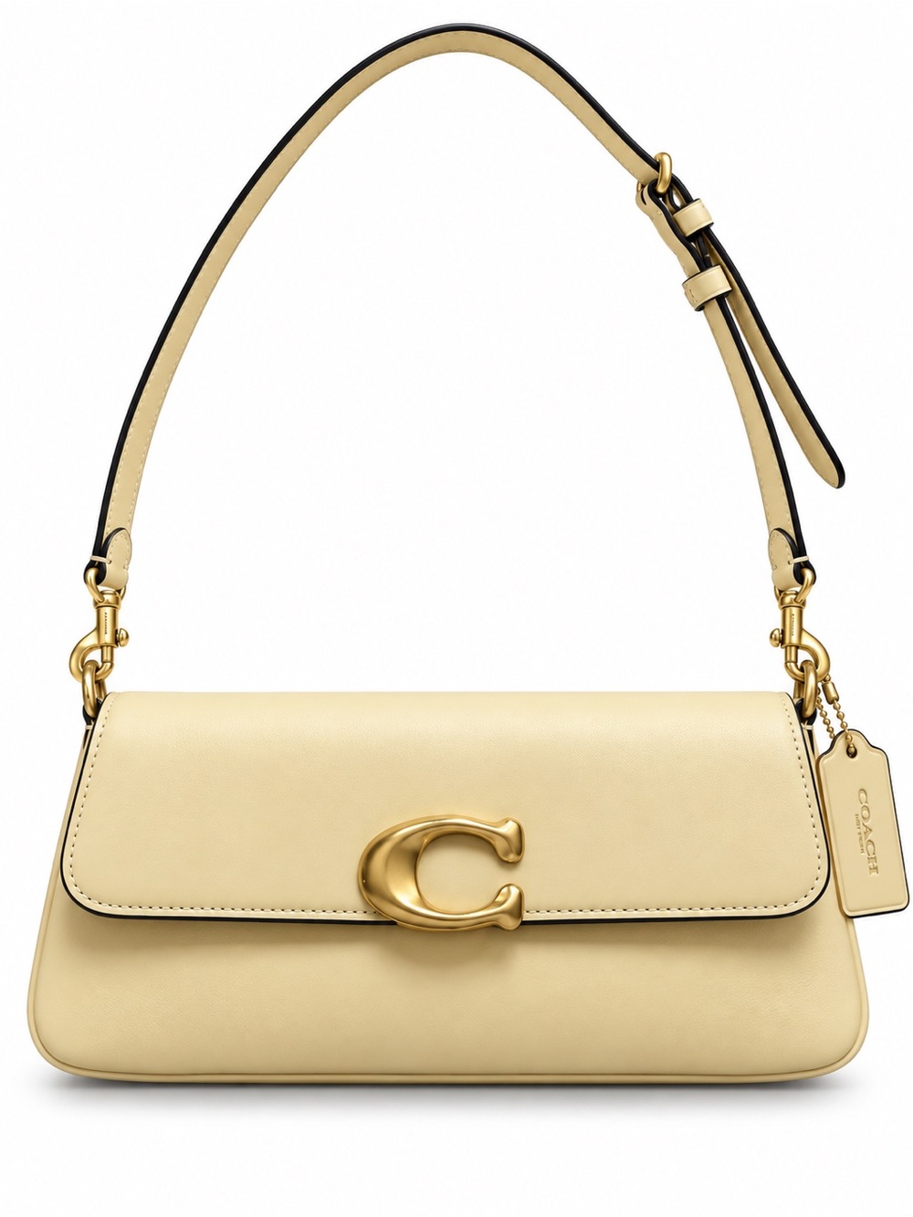 Coach Jet Shoulder Bag Vanilla Leather Crossbody